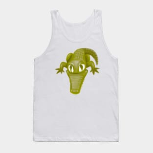 Cute Crocodile Drawing Tank Top